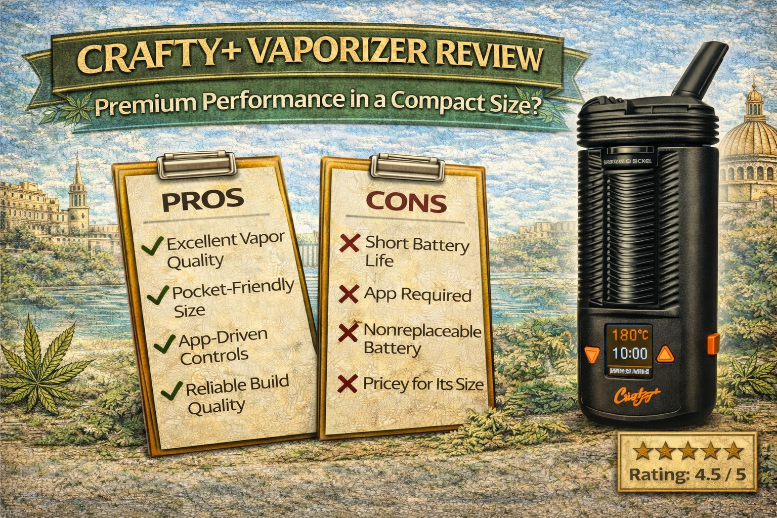 Crafty Plus Vaporizer Review by Cannabis Clinics Malta