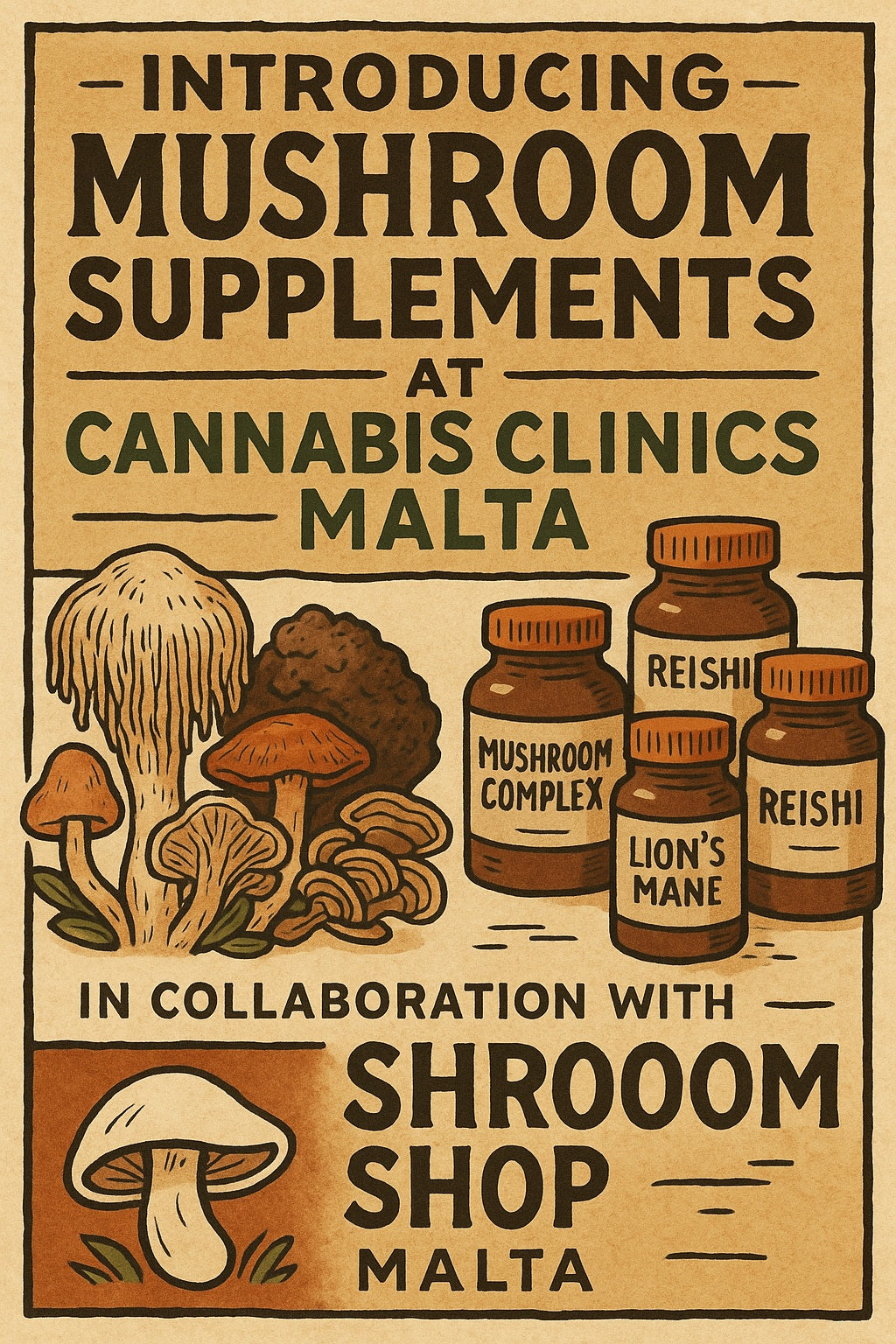 Mushroom supplements at Cannabis Clinics Malta