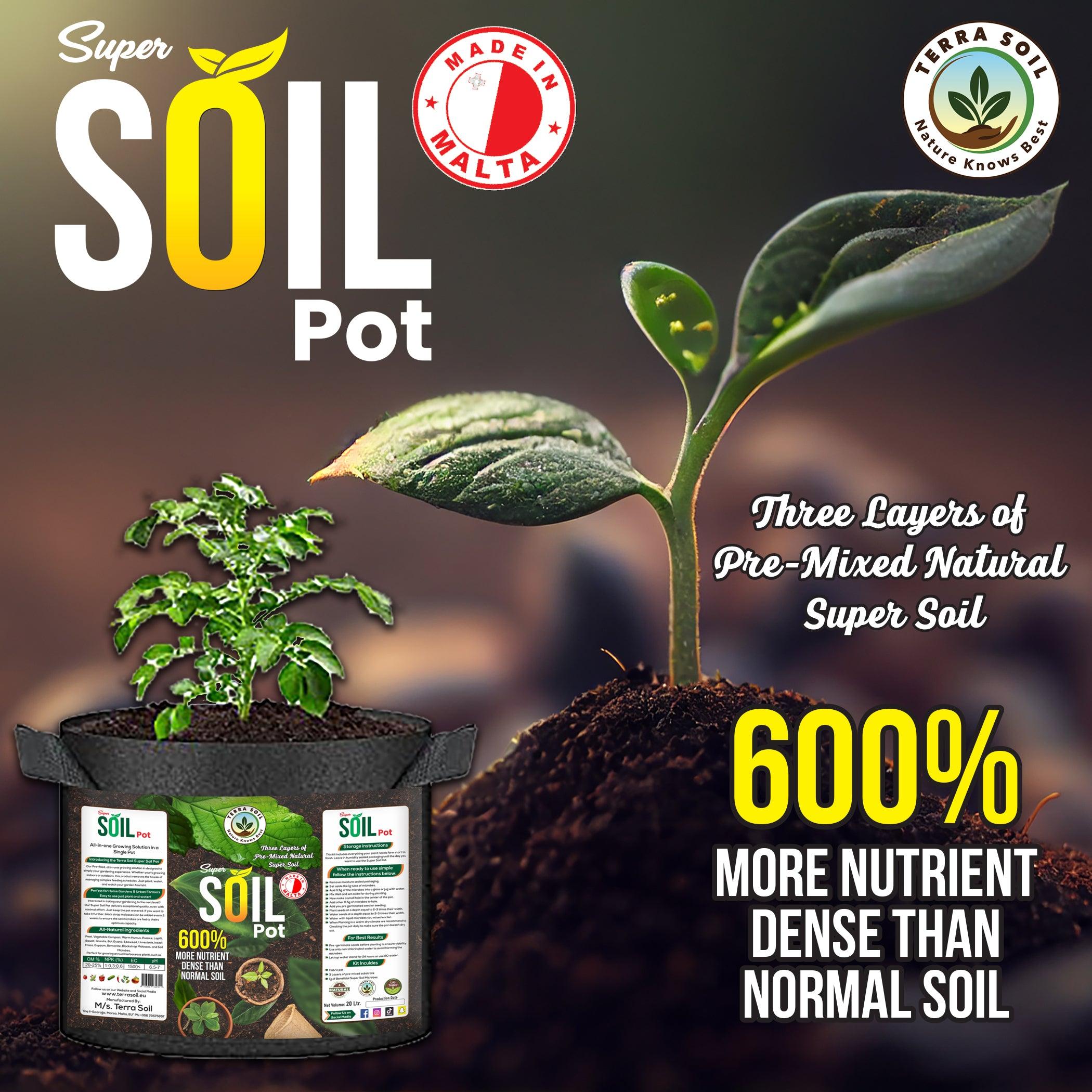 Transform Your Cannabis Growing Experience with Terra Soil's Revolutionary 20-Litre Super Soil Pot