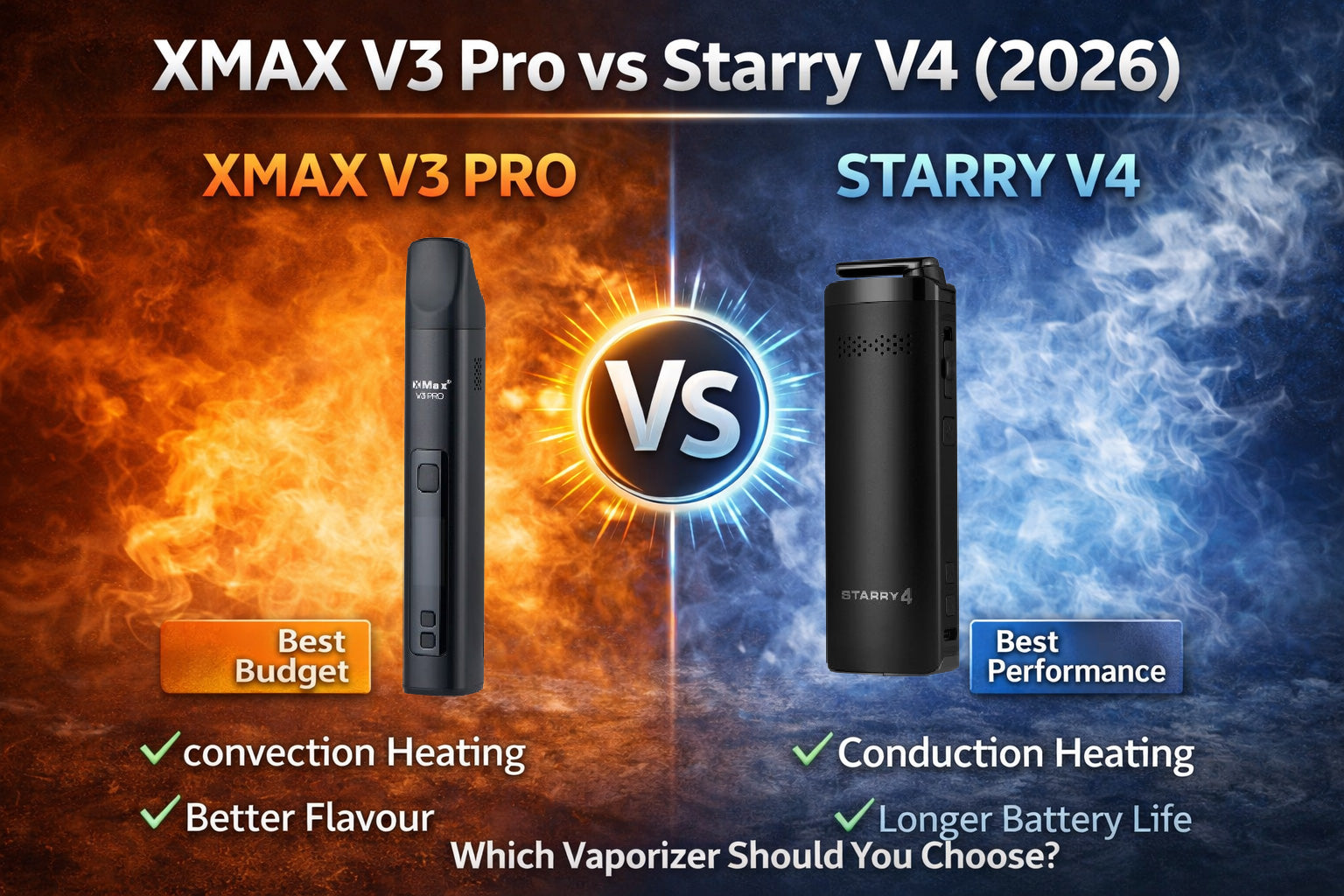 XMAX V3 Pro vs XMAX Starry V4 dry herb vaporizer comparison Malta