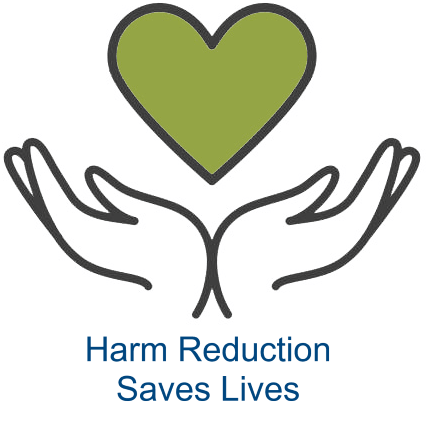 Hands holding green heart symbol with text 'Harm Reduction Saves Lives', promoting medical cannabis safety in Malta.