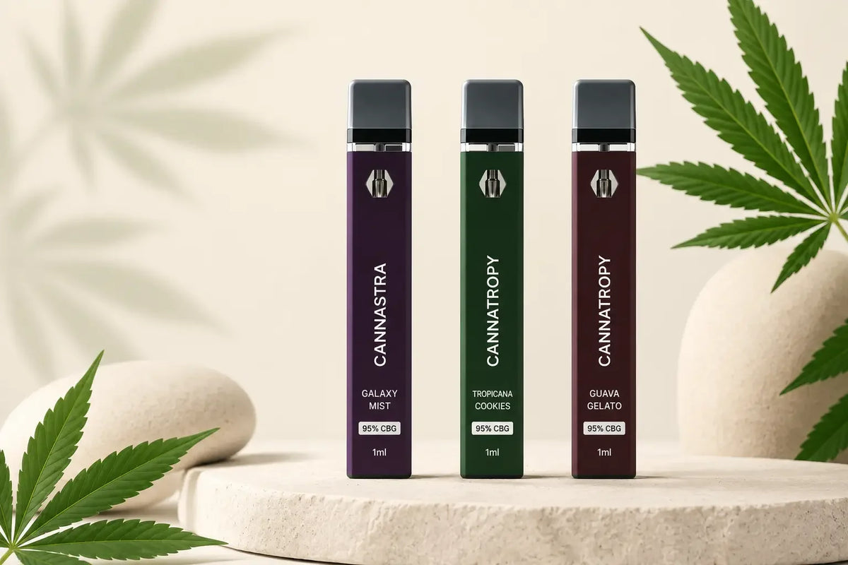 CBG disposable vape pen collection featuring premium pre-filled and pre-charged cannabinoid vape devices available in Malta.