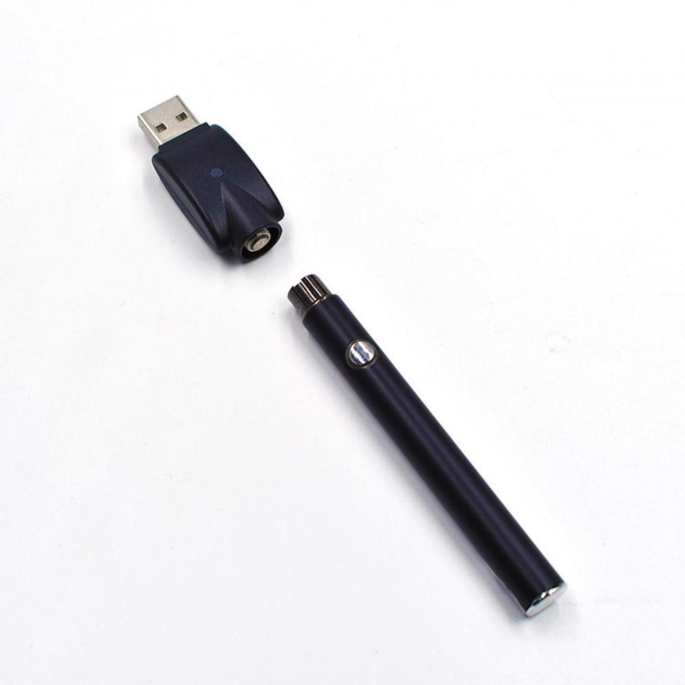 510 thread battery, Cartridge battery - 1100 mAh + USB charger side view