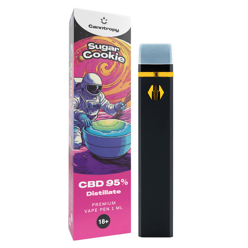 CBD Disposable Vape Pen Sugar Cookie, CBD 95 %, 1 ml