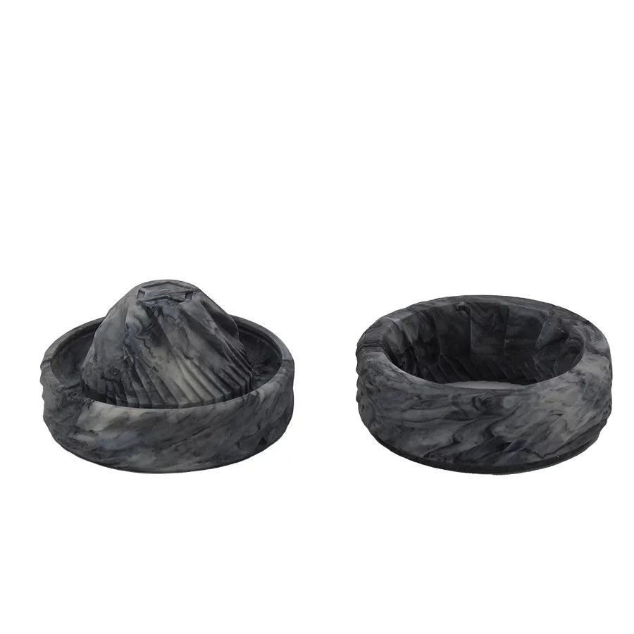 Black Marble Hash Grinder V3.0 – Durable & Stylish Hash Grinder open