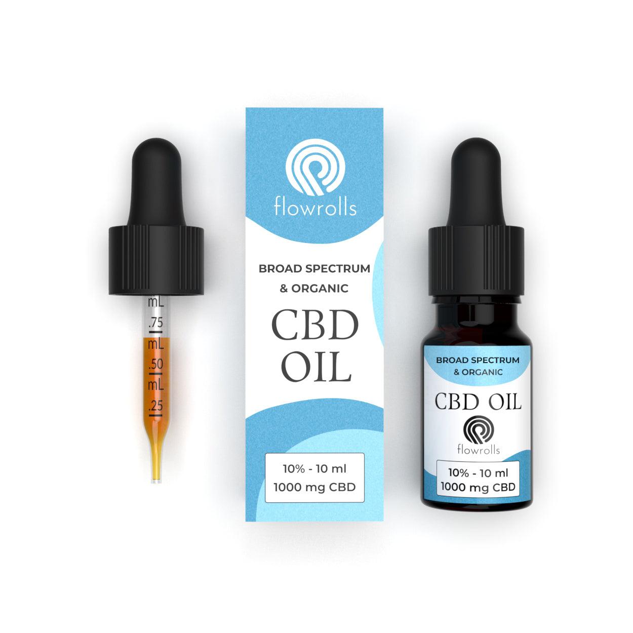 Broad spectrum CBD Oil 10% - Organic and 0% THC