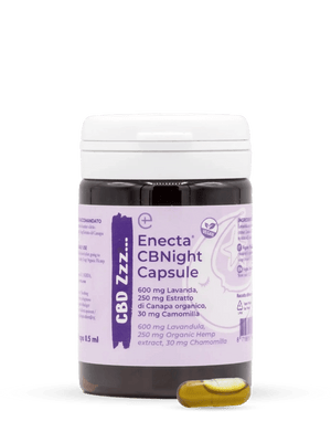 CBNight Sleep Capsules with visible capsule