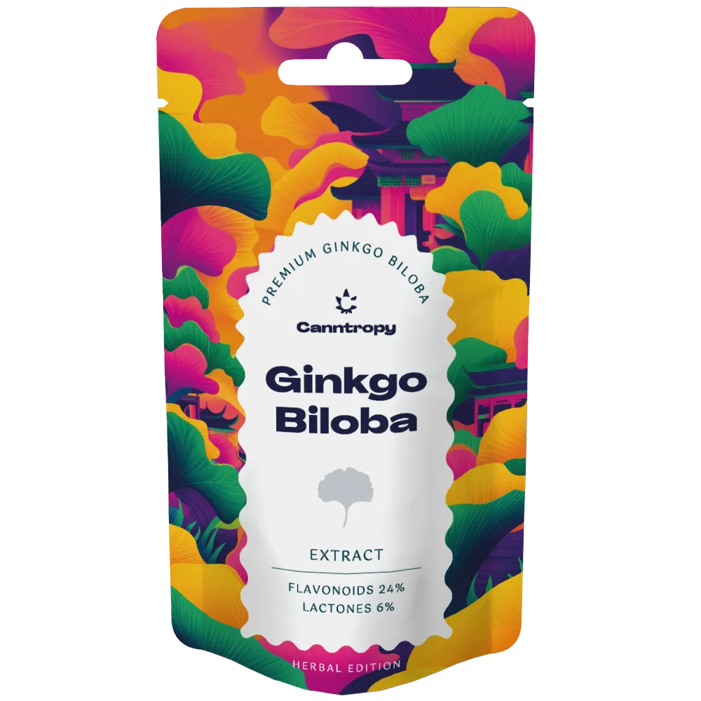 Canntropy Ginkgo Biloba Extract, 24 % flavonoids, 6 % lactones, front