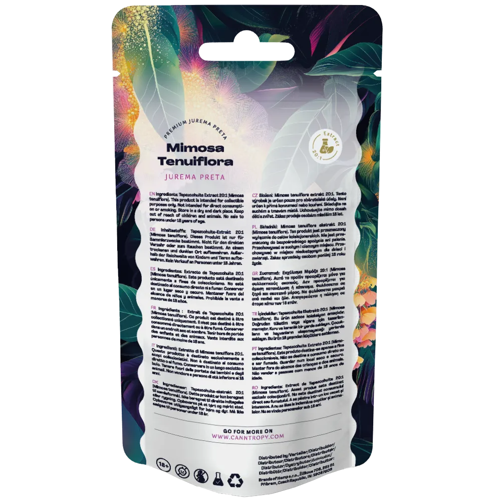 Canntropy Jurema (Mimosa tenuiflora) Extract 20:1 - 5g pack - back