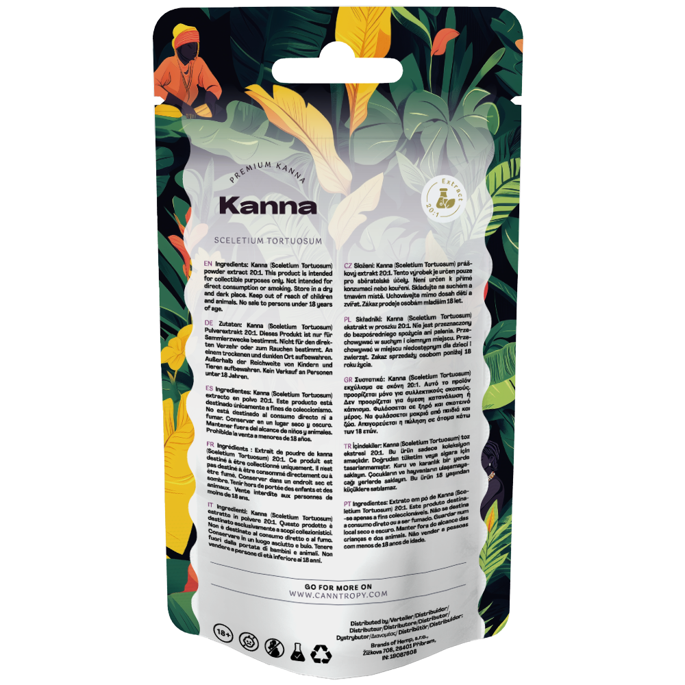 Canntropy Kanna Extract 20:1 (Sceletium Tortuosum) – 1g / 5g back cover