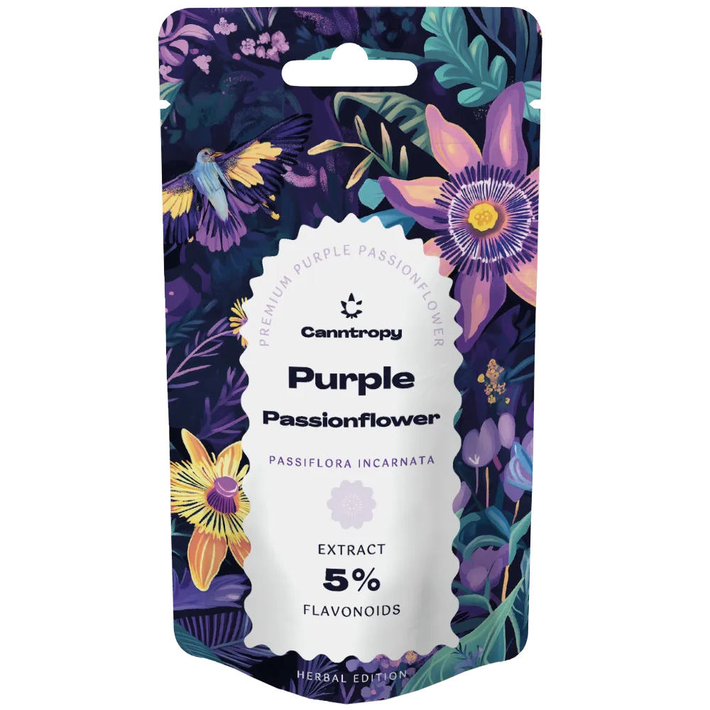 Canntropy Purple Passionflower Extract – 5% Flavonoids (Passiflora incarnata) – 10g / 25g - Front