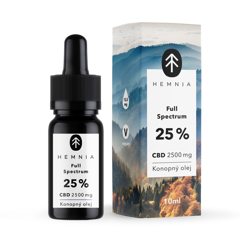 Hemnia Full-Spectrum CBD Hemp Oil 25% – 2500mg CBD, 10ml