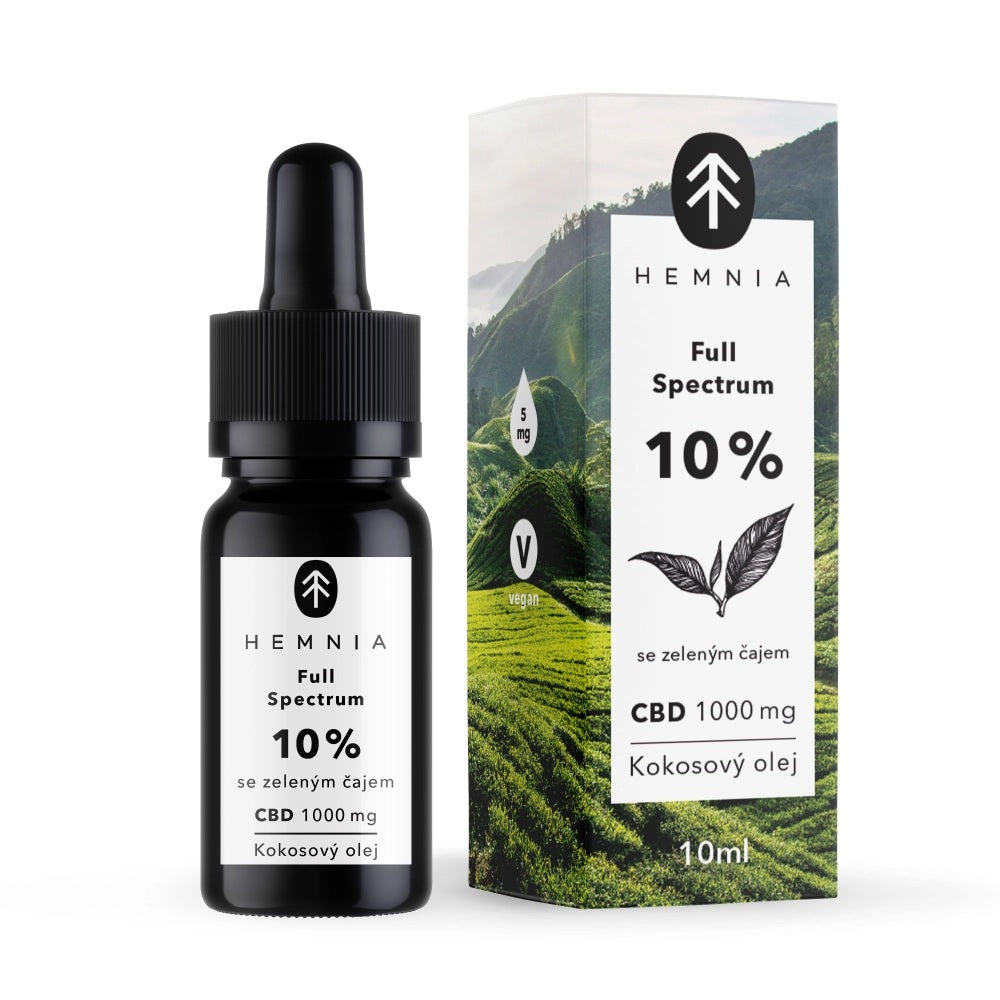 Cannabis Clinics Malta Full Spectrum CBD Oil 10% – Coconut MCT with Green Tea Flavour (1000 mg, 10 ml)