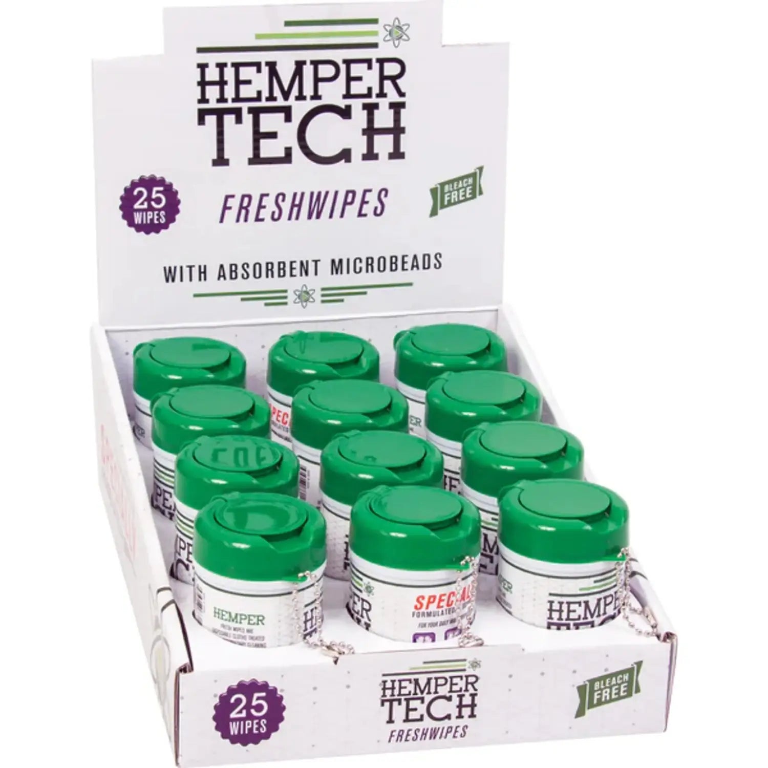 Hemper FreshWipes – Duel Sided Alcohol Wipes | Cannabis Clinics Malta 12 pc display box