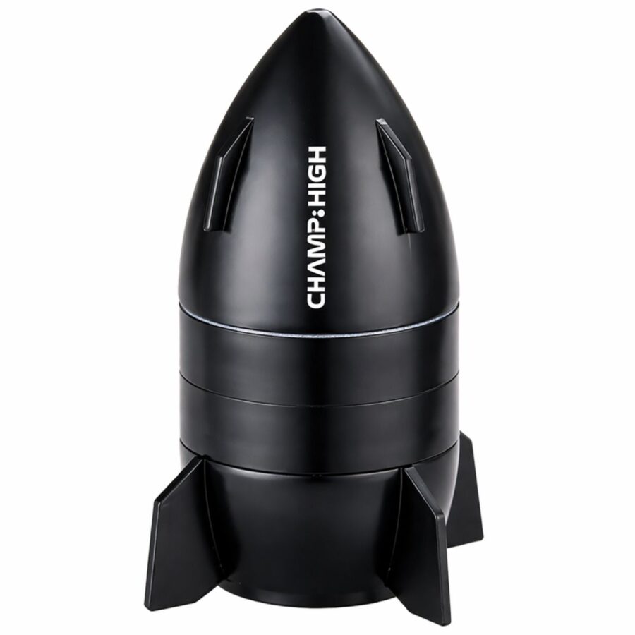 Champ High Mini Spaceship Metal Grinder 50mm (4-Part) - black