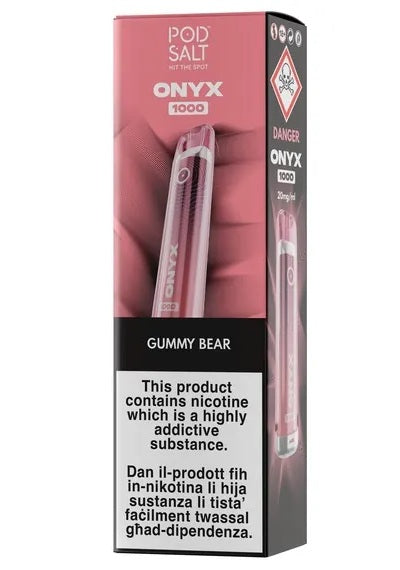 D Vape Store Pod Salt ONYX Disposable Vape (1000+ Puffs) Gummy Bear
