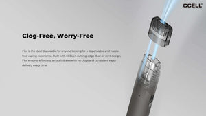 CCELL® Flex empty disposable -  0.5ml, 1ml, 1.5ml, and 2ml capacities clog free