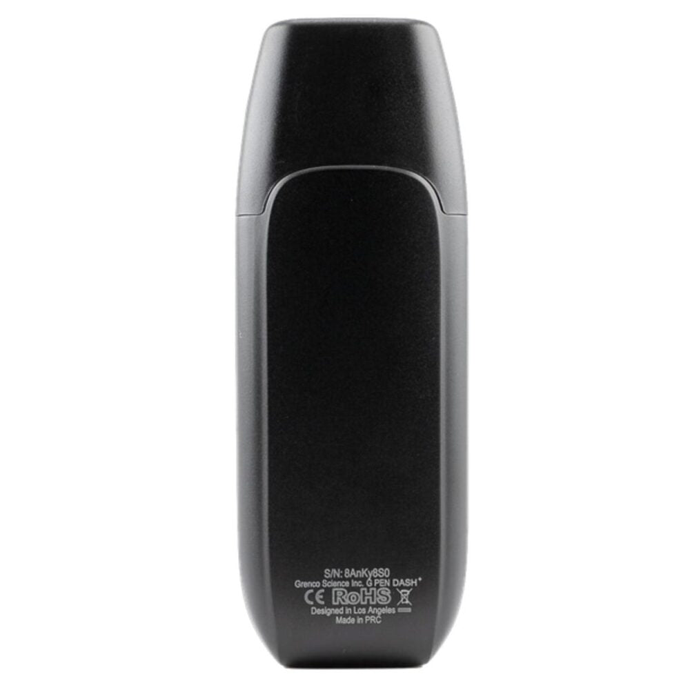 Rear view of G Pen Dash+ black dry herb vaporizer
