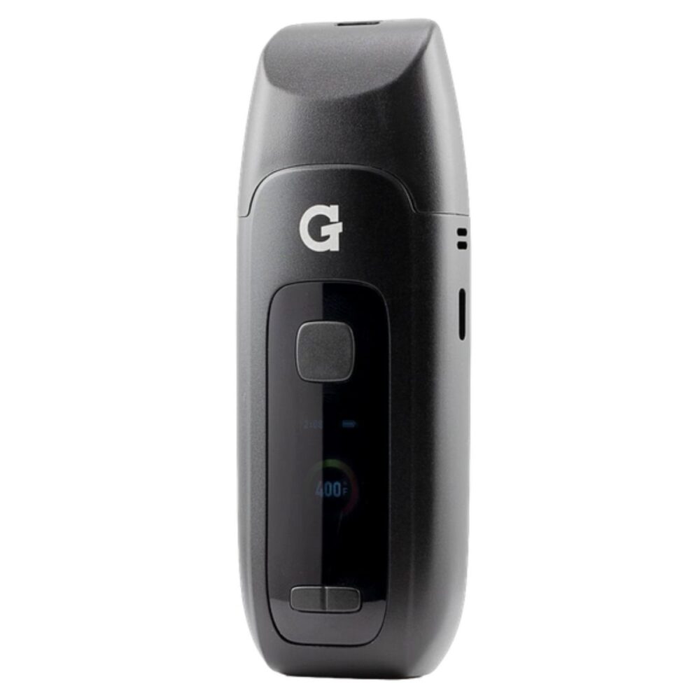 G Pen Dash+ hybrid dry herb vaporizer angled front view