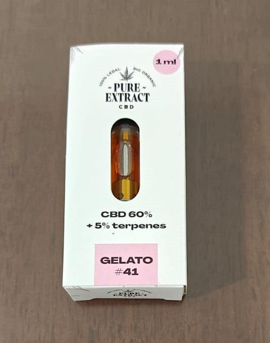 CBD cartridge - 60% CBD - 5% Terpenes - Gelato #41 1ml