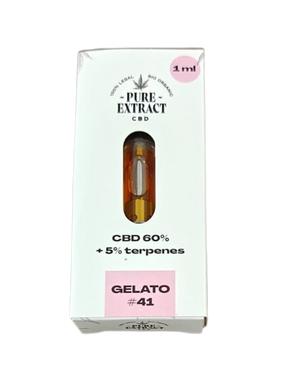 CBD cartridge - 60% CBD - 5% Terpenes - Gelato #41 1ml