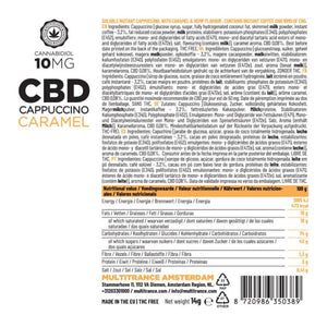 Haze Instant Cappuccino 10mg CBD (10 Sachets) Caramel ingredients list