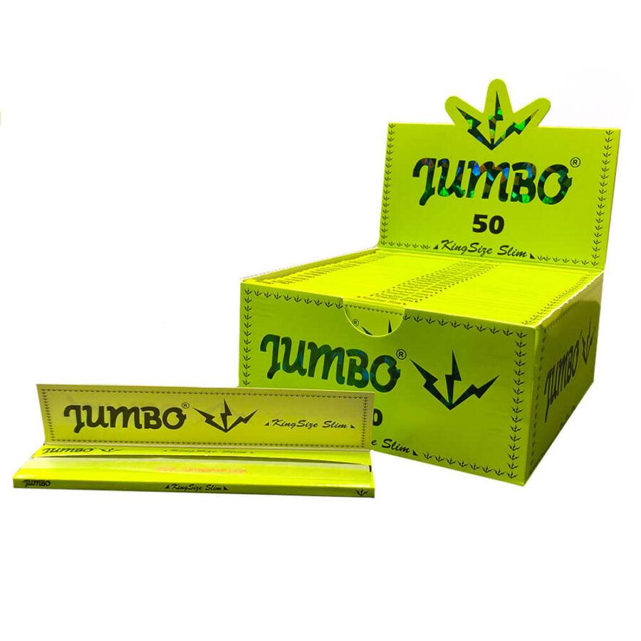 Jumbo King Size Slim Green Rolling Papers