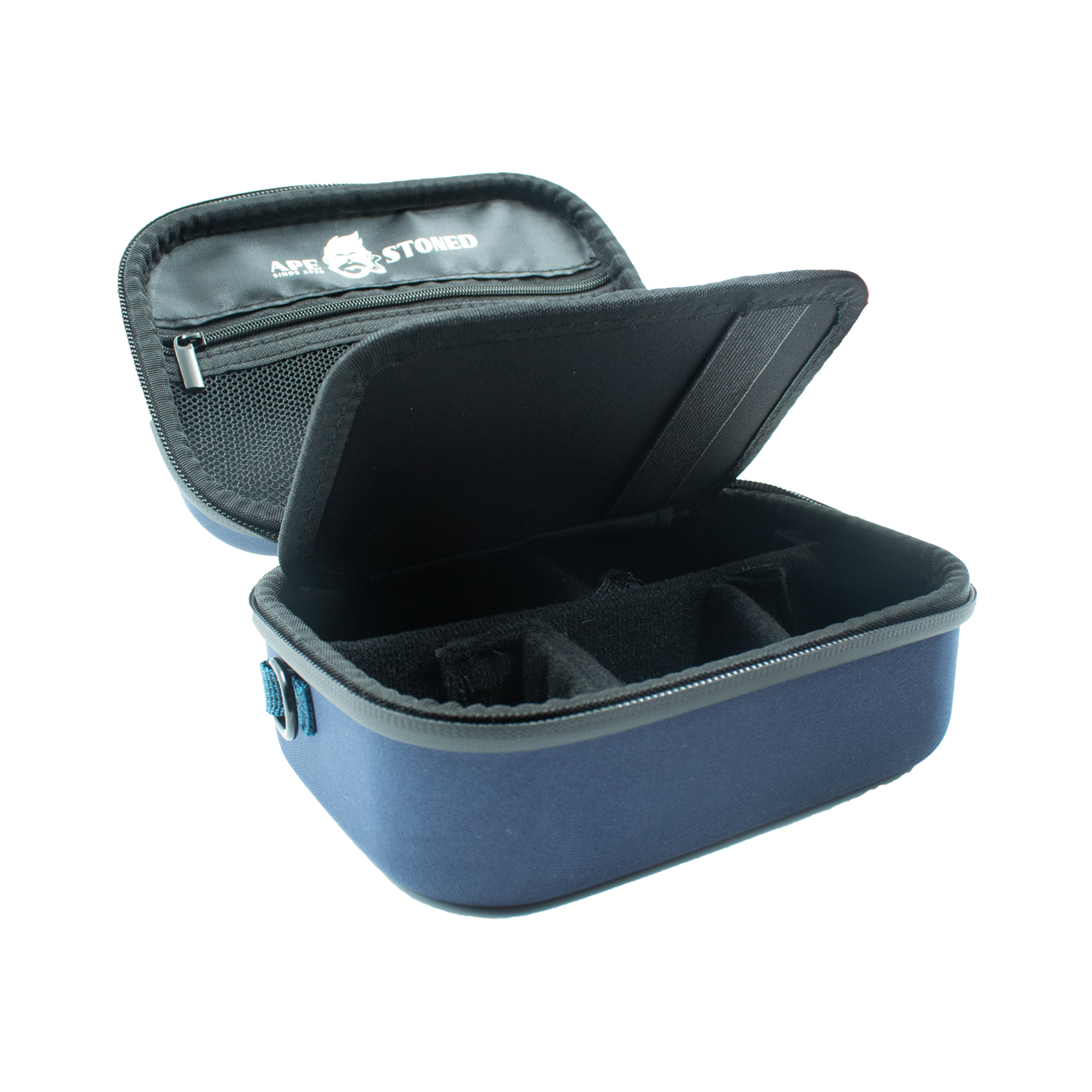Kong Case – Maestro by Apestoned – Odour-Proof Rolling Kit (Blue open) Cannabis Clinics Malta