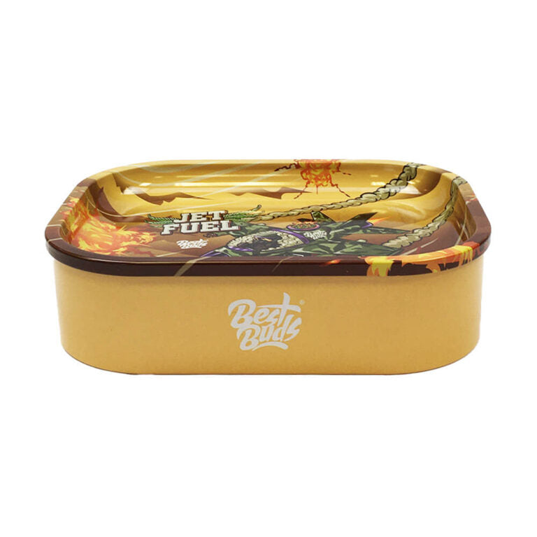 Best Buds Tin Box Rolling Tray with Storage – Jet Fuel