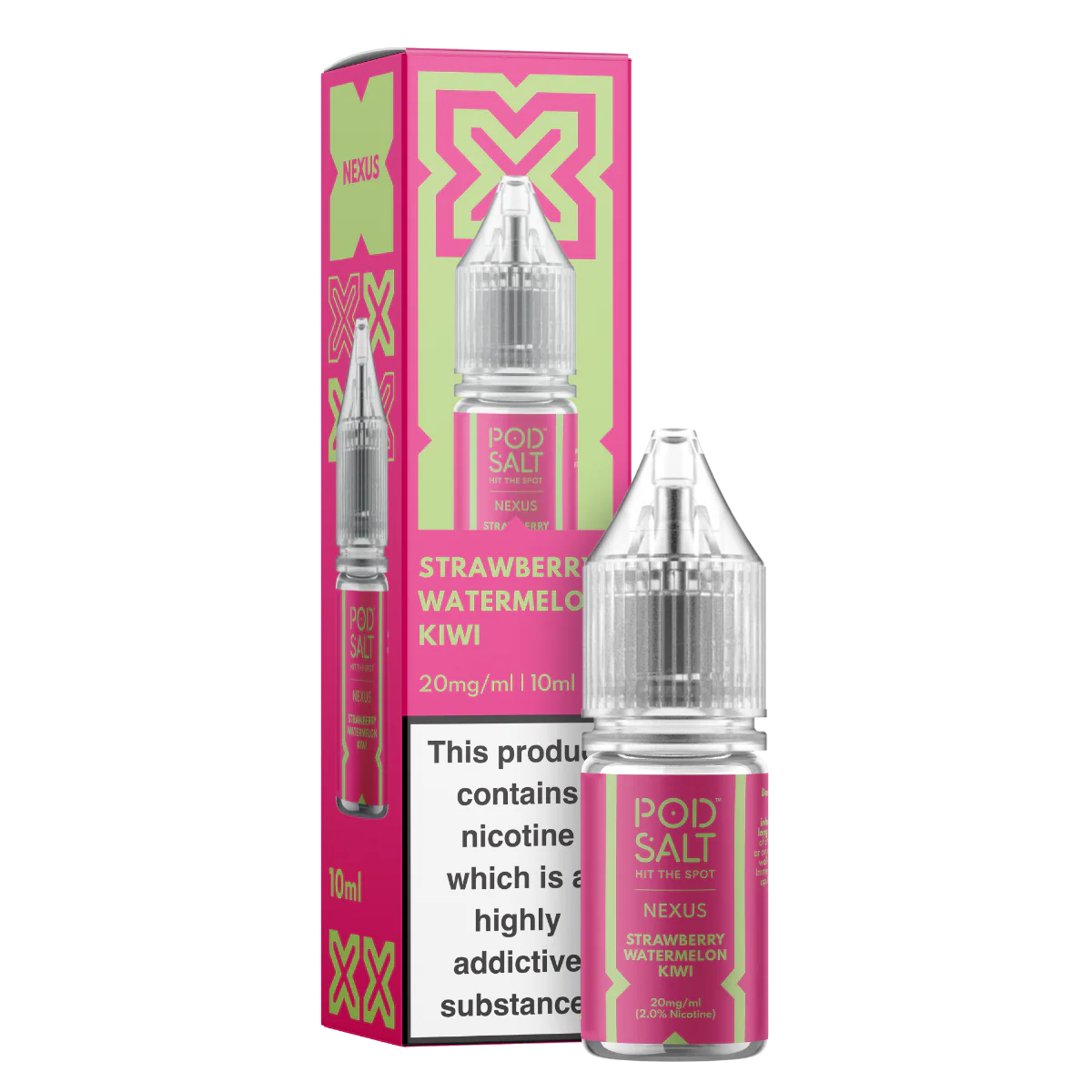 Nexus Strawberry Watermelon Kiwi 10ml Nicotine Salt E-Liquid