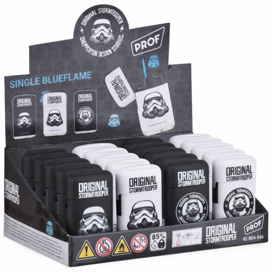 Prof Original Stormtrooper Windproof Blue Flame Lighters - 20 pc Display box