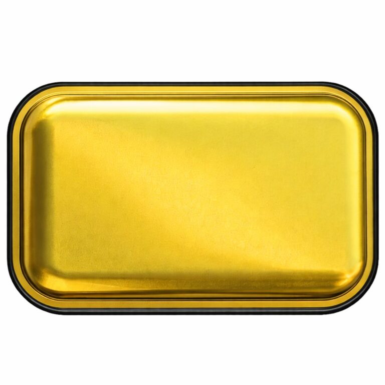 RAW black rolling tray underside gold finish medium metal tray Malta smoking accessory