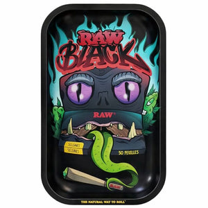 RAW black monster rolling tray medium 27.5cm metal tray premium smoking accessory Malta