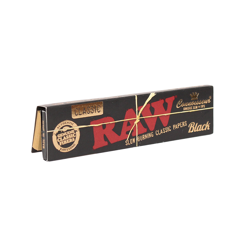 RAW Black Classic Connoisseur King Size Slim + Tips