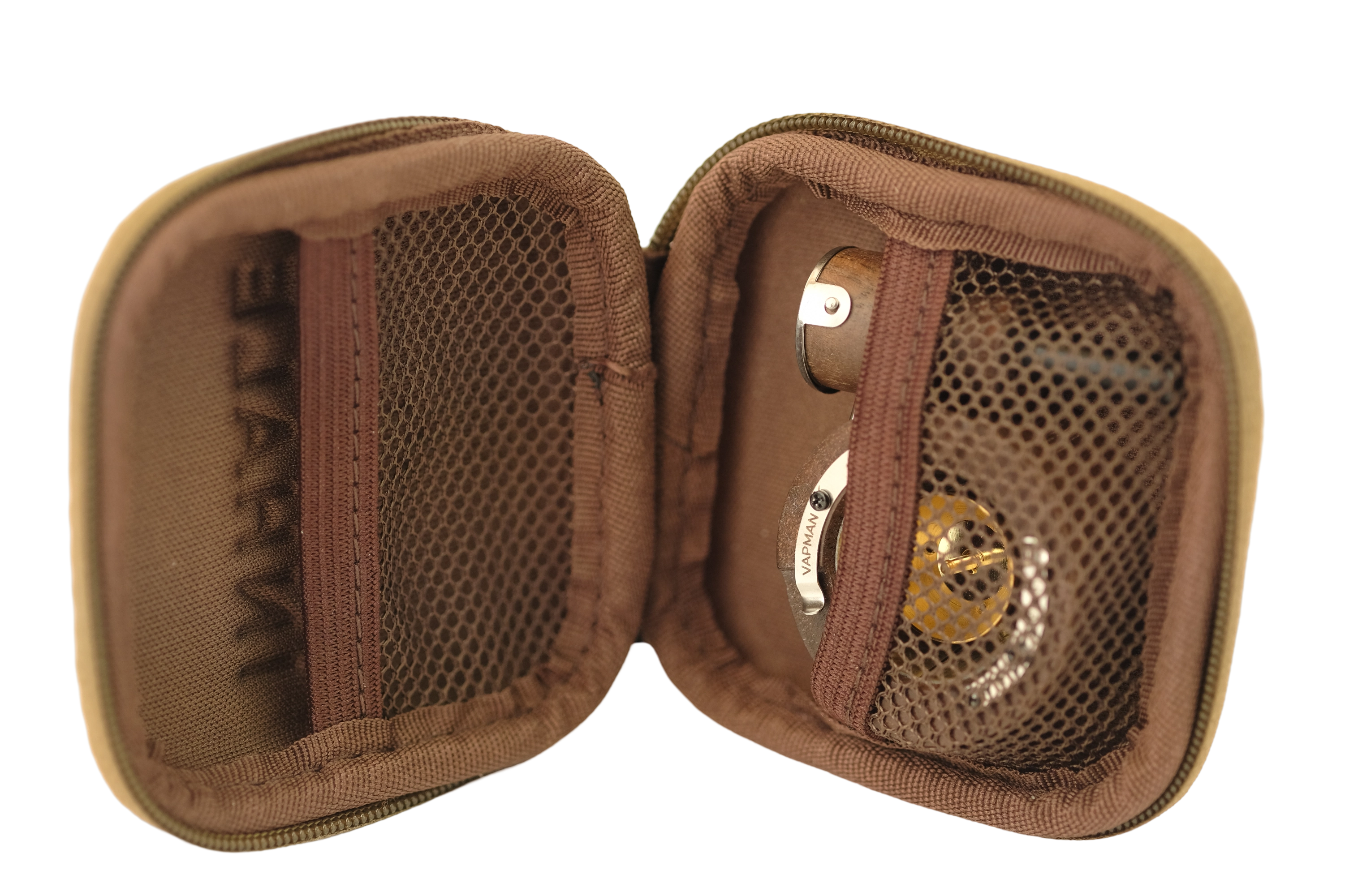 Vapman Click Vaporiser Malta | Manual Dry Herb & Hash Vape – Walnut in pouch