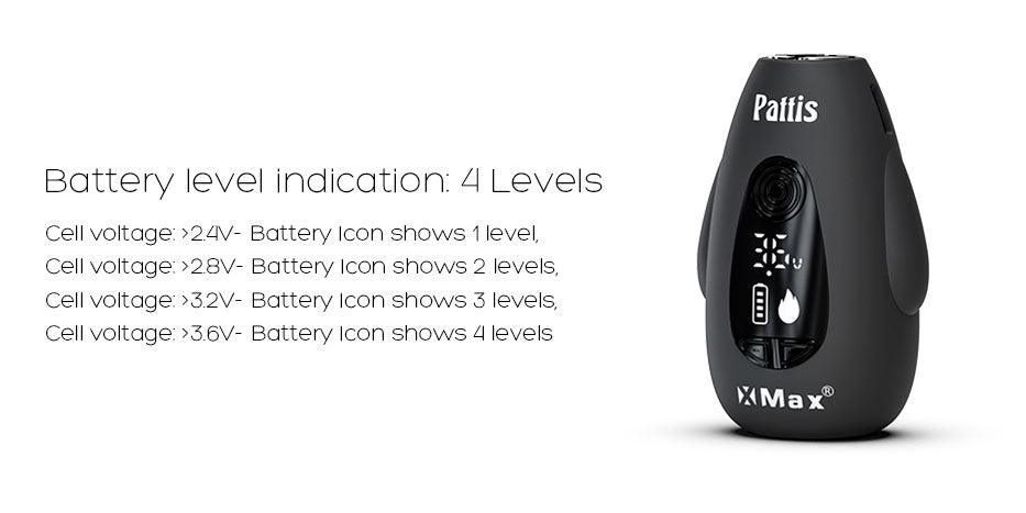 XMax Pattis - 510 Battery - Battery Levels