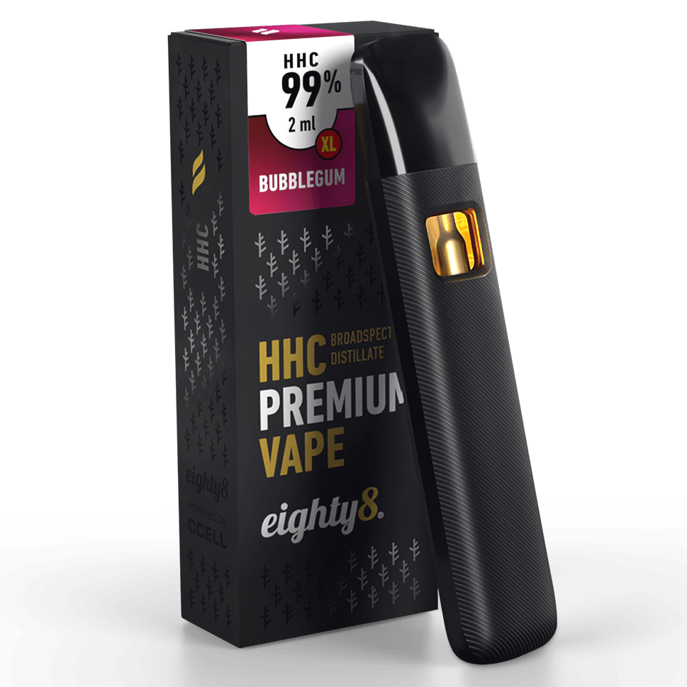 Eighty8 HHC Vape Bubble Gum, 99 % 2ml HHC, 2000 mg