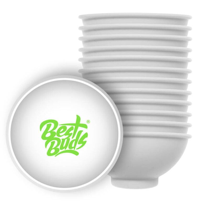 Best Buds white silicone mixing bowl 7cm with green logo