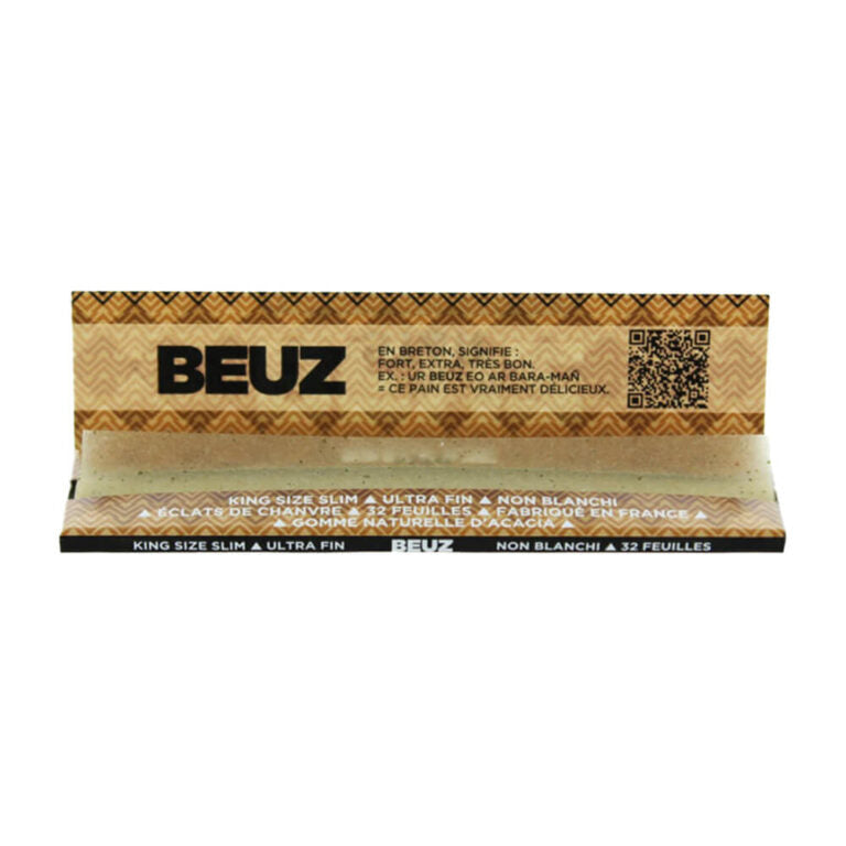 Beuz Slim Star unbleached King Size Slim rolling papers 32 pack