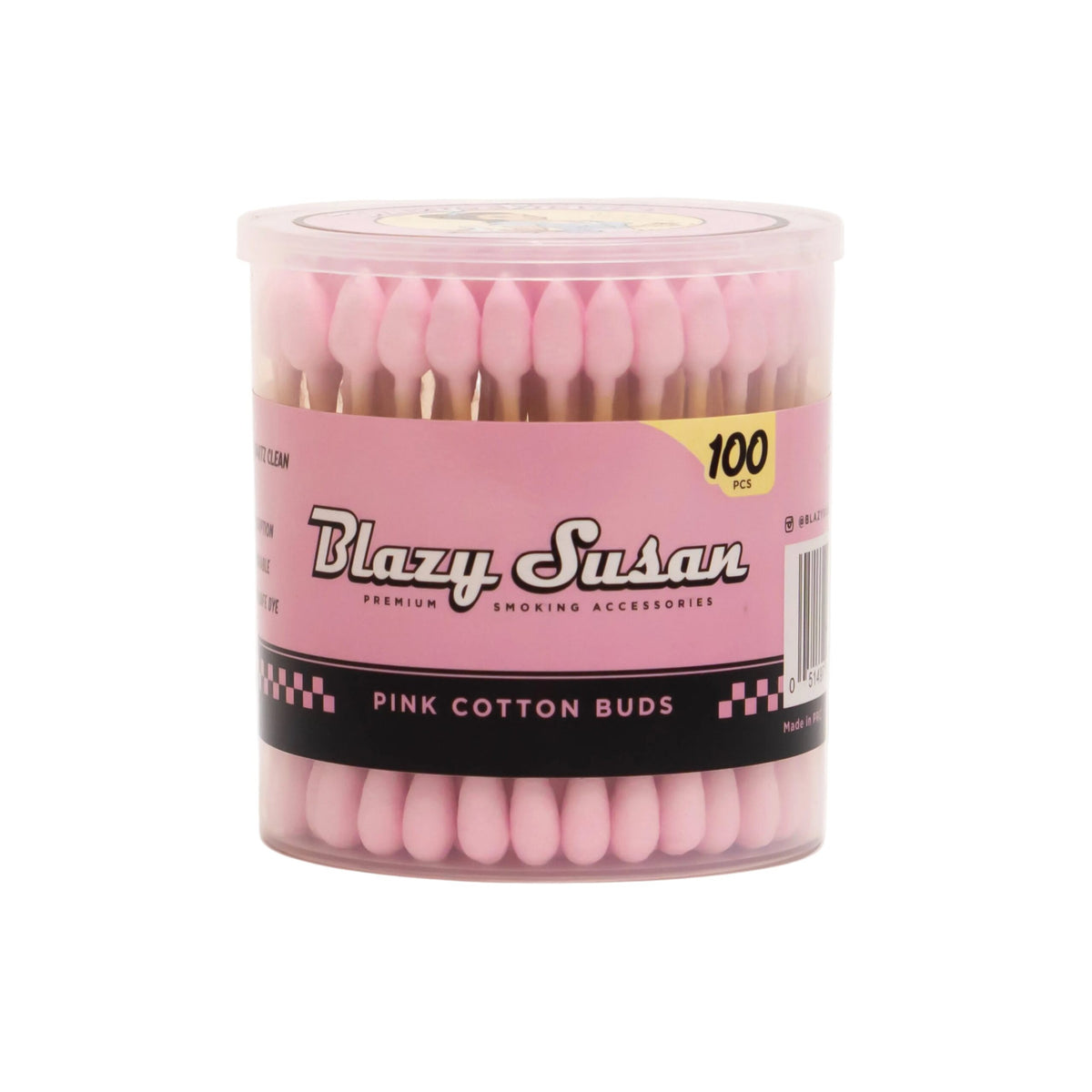Blazy Susan pink cotton buds, 100-count pack
