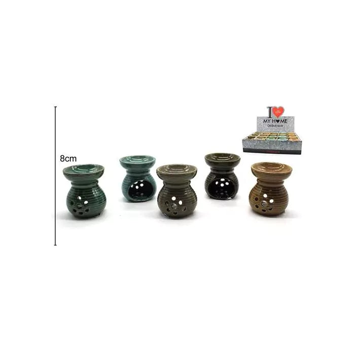 Assorted 8 cm aroma burners shown together; retail listing is for one burner
