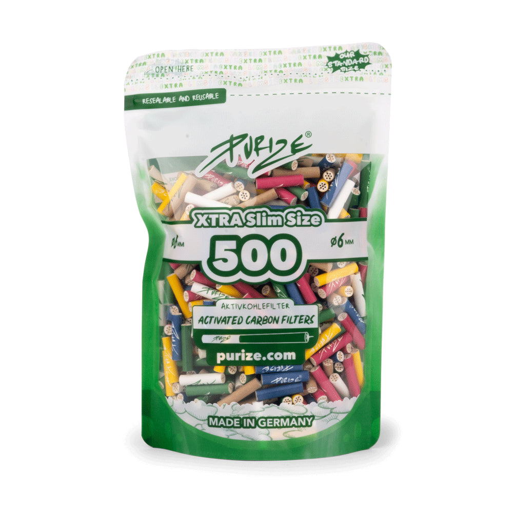 PURIZE XTRA Slim 500-filter resealable pouch