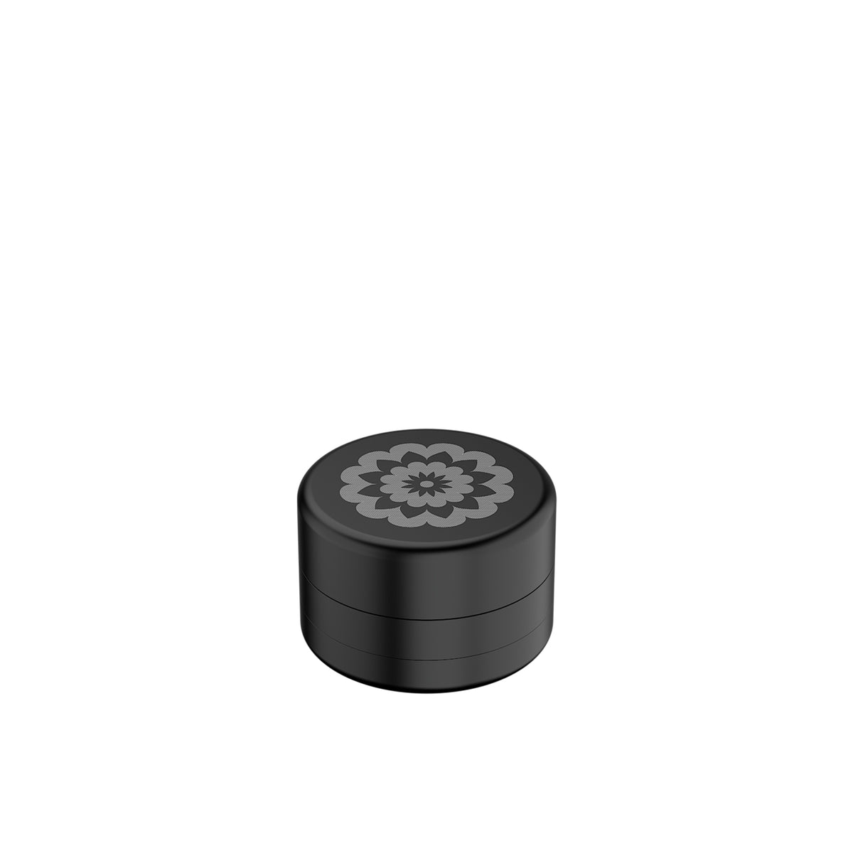 Flower Mill Next Gen Standard 2.0-inch black assembled with magnetic lid closed