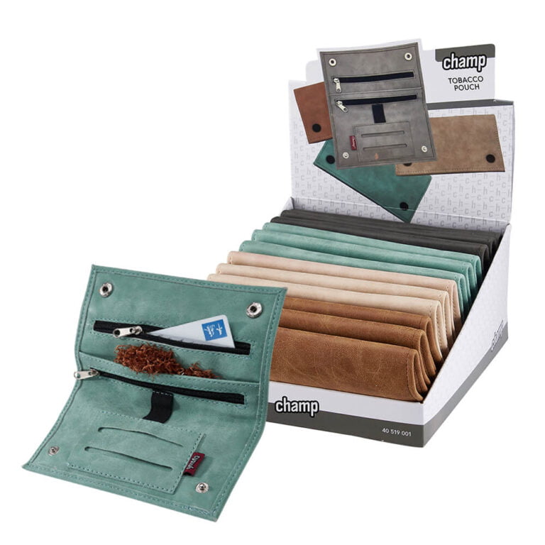 Champ High tobacco pouch display box assorted colours Malta