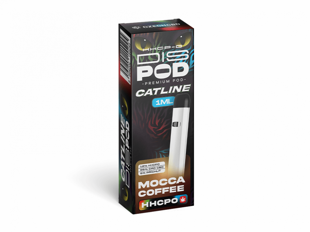 Czech CBD - HHCPO CATline Vape Pen disPOD Mocca Coffee