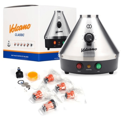 Volcano Classic vaporizer with box and balloons