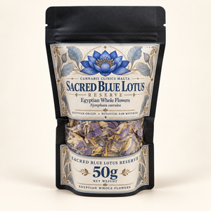 50g Sacred Blue Lotus Reserve Egyptian whole flowers pouch