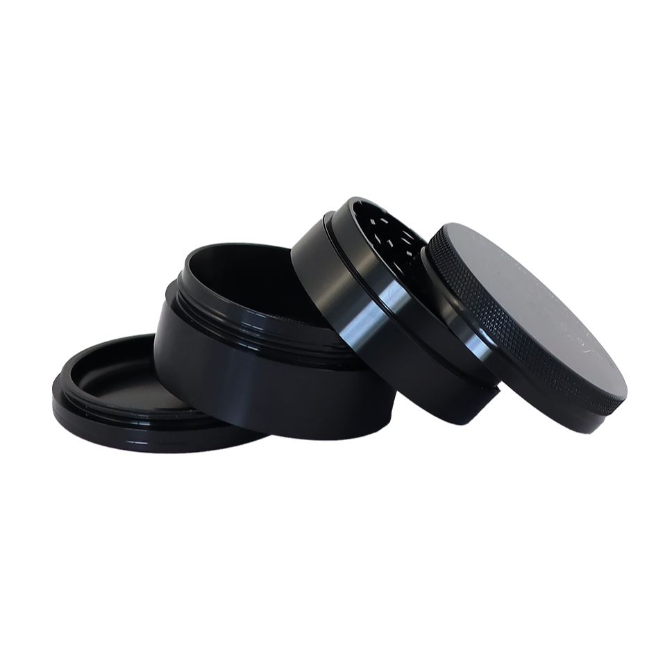 RAW Hammer Craft Medium Aluminium Grinder – Black (4-Part, 55mm)