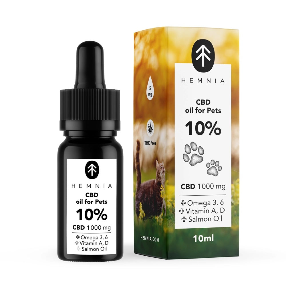 Hemnia CBD in Salmon Oil for Animals – 10% CBD (1000 mg, 10 ml) Cannabis Clinics Malta