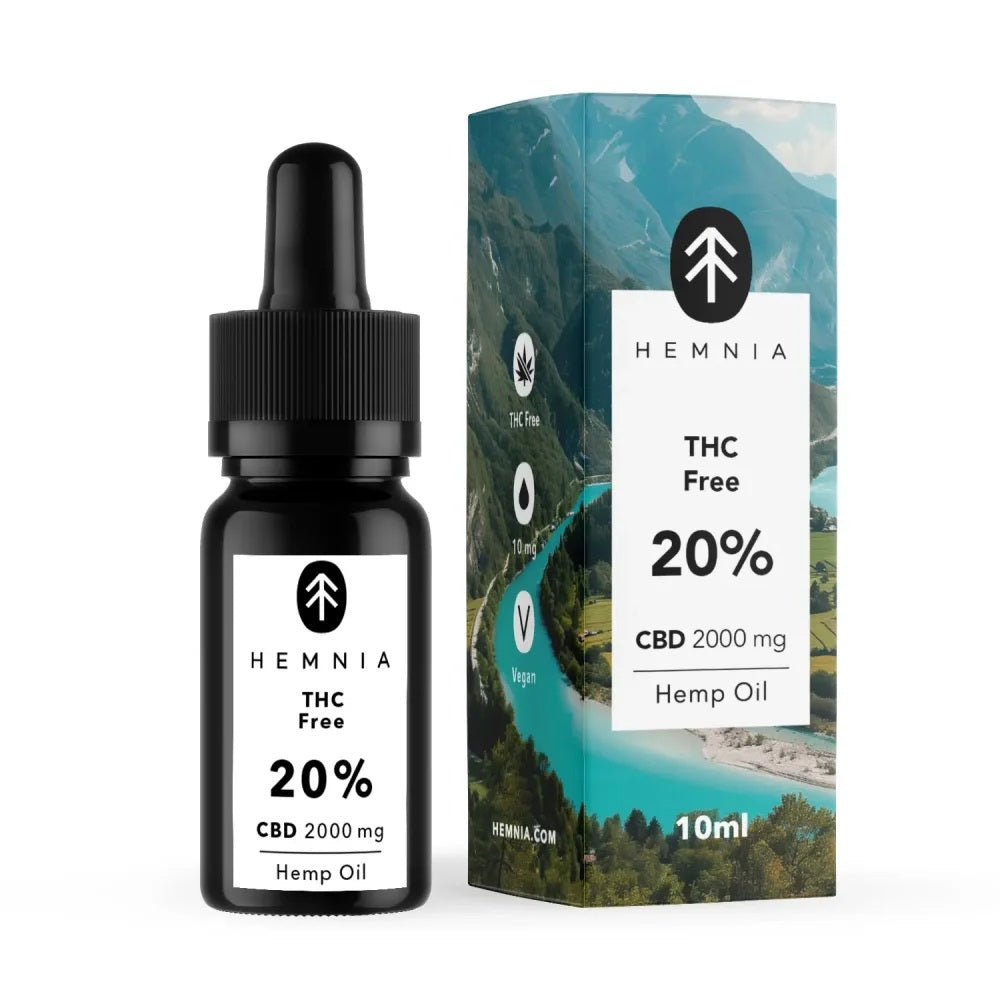 Hemnia CBD Oil 20% THC-Free – 2000mg Isolate | 10ml